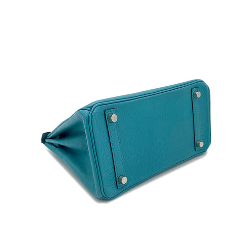 HERMES BIRKIN 25 TURQUOISE CHEVRE MYSORE HAND BAG □I SHW 90295282 - PURPOSE