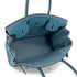 HERMES BIRKIN 30 BLEU JEAN TAURILLON CLEMENCE HAND BAG □K SHW 90295400 - PURPOSE