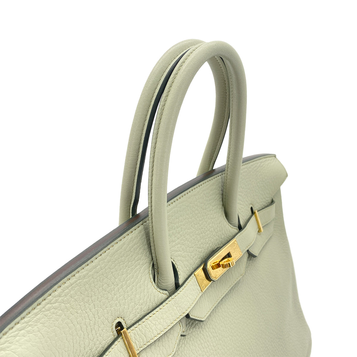 HERMES BIRKIN 35 LIGHT GREEN TAURILLON CLEMENCE HAND BAG ▢G GHW 90295401