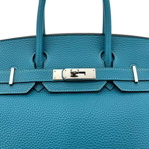 HERMES BIRKIN 30 TURQUOISE TOGO HAND BAG □R SHW 90295403 - PURPOSE