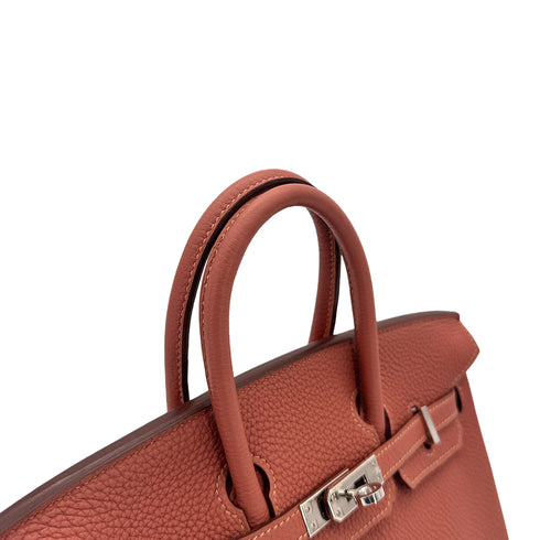 HERMES BIRKIN 25 ROSY TOGO HAND BAG □R SHW 90295405 - PURPOSE