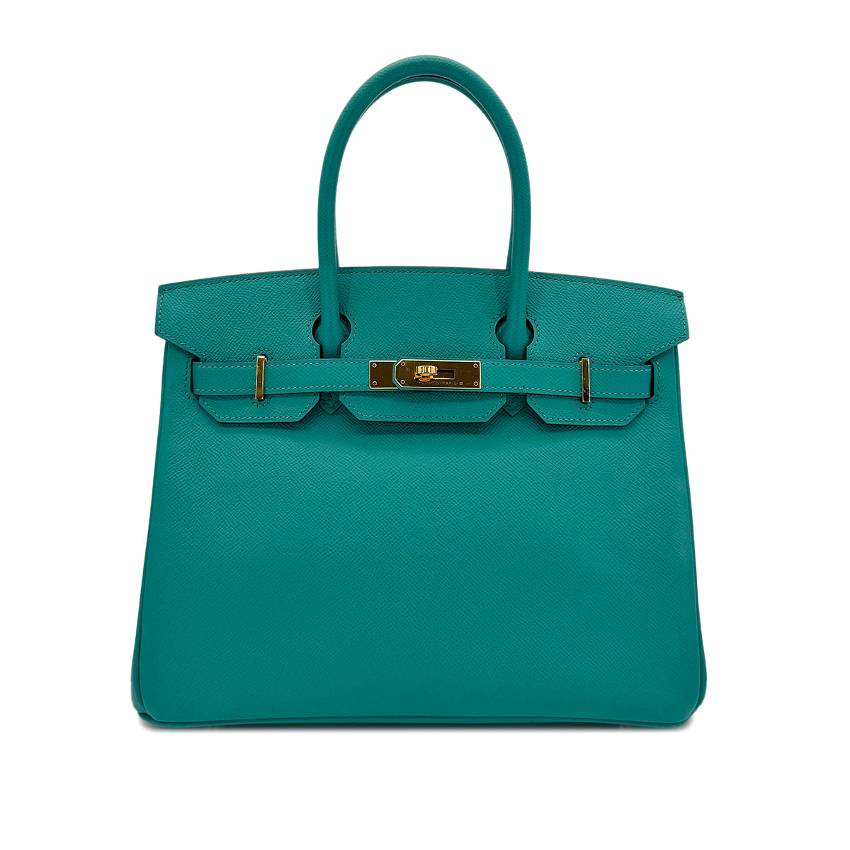 HERMES BIRKIN 30 BLUE PAON VEAU EPSOM HAND BAG A GHW 90295406