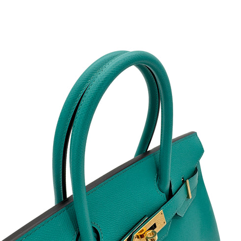 HERMES BIRKIN 30 BLUE PAON VEAU EPSOM HAND BAG A GHW 90295406 - PURPOSE