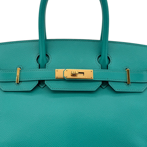 HERMES BIRKIN 30 BLUE PAON VEAU EPSOM HAND BAG A GHW 90295406 - PURPOSE