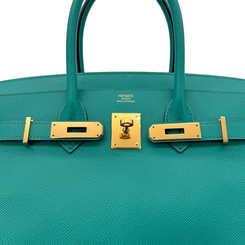 HERMES BIRKIN 30 BLUE PAON VEAU EPSOM HAND BAG A GHW 90295406 - PURPOSE