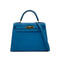 HERMES KELLY 28 SELLIER BLEU FRANCE VEAU EPSOM HAND SHOULDER BAG □O GHW 90295407 - PURPOSE