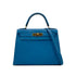 HERMES KELLY 28 SELLIER BLEU FRANCE VEAU EPSOM HAND SHOULDER BAG □O GHW 90295407 - PURPOSE