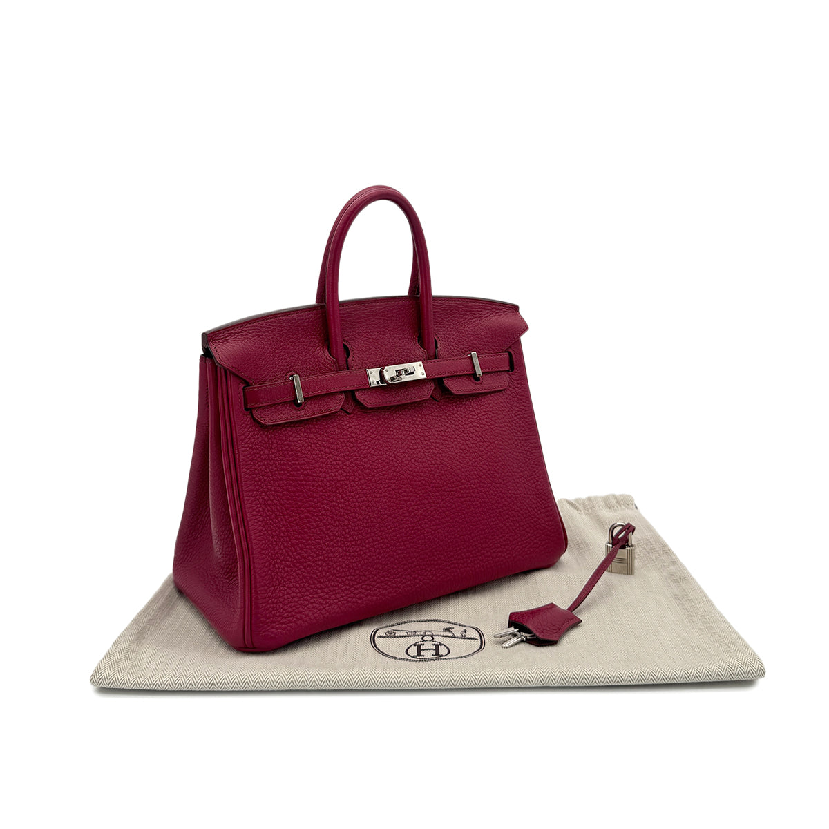 HERMES BIRKIN 25 RUBIS TOGO HAND BAG □N SHW 90295409