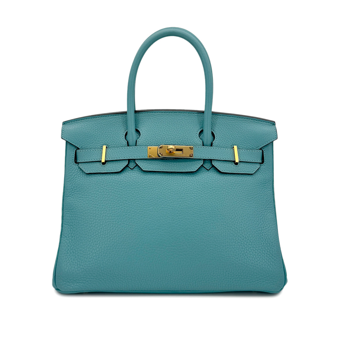 HERMES BIRKIN 30 BLEU SAINT CYR TAURILLON CLEMENCE HAND BAG T GHW 90295410