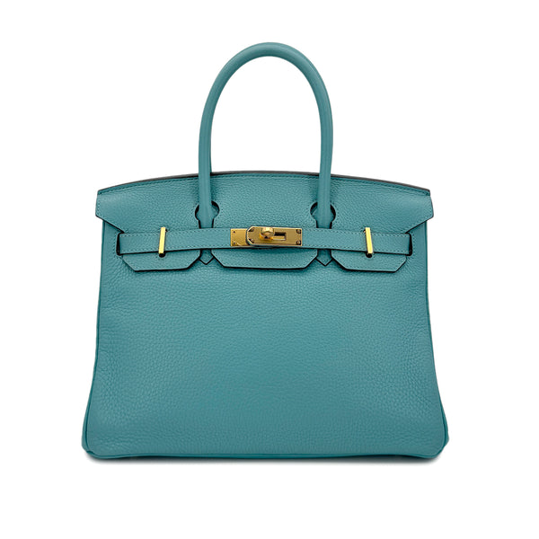 HERMES BIRKIN 30 BLEU SAINT CYR TAURILLON CLEMENCE HAND BAG T GHW 90295410 - PURPOSE