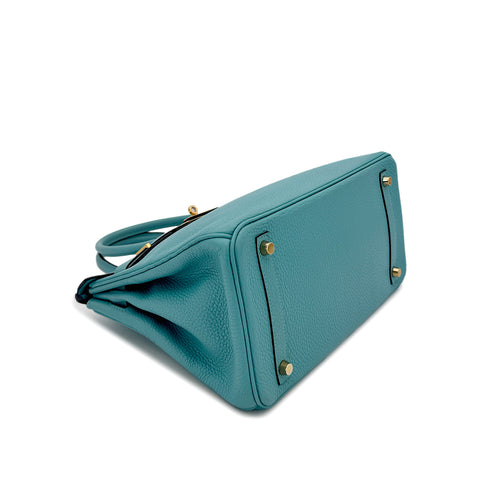 HERMES BIRKIN 30 BLEU SAINT CYR TAURILLON CLEMENCE HAND BAG T GHW 90295410 - PURPOSE