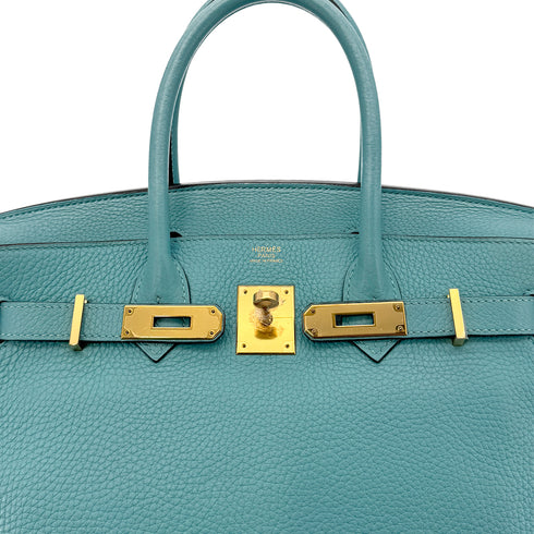 HERMES BIRKIN 30 BLEU SAINT CYR TAURILLON CLEMENCE HAND BAG T GHW 90295410 - PURPOSE