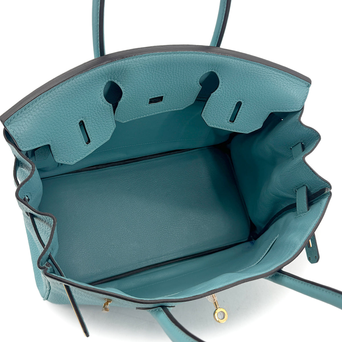 HERMES BIRKIN 30 BLEU SAINT CYR TAURILLON CLEMENCE HAND BAG T GHW 90295410