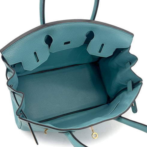 HERMES BIRKIN 30 BLEU SAINT CYR TAURILLON CLEMENCE HAND BAG T GHW 90295410 - PURPOSE