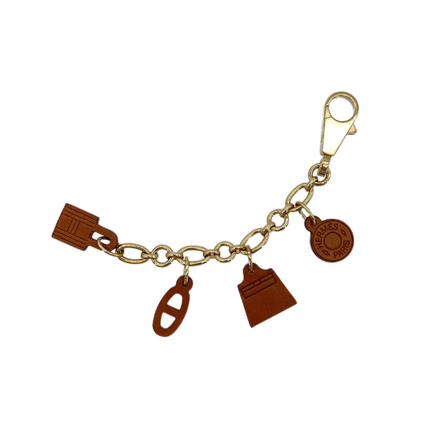 HERMES BAG CHARM AMULETTES 5 FAUVE VEAU BARENIA ACCESSORY 90295731 - PURPOSE