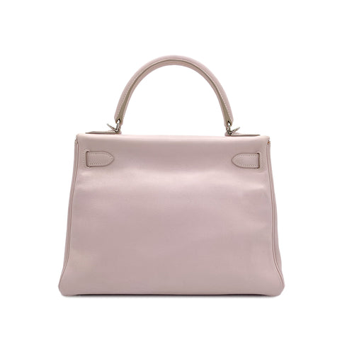 HERMES KELLY 28 RETOURNE ROSE DRAGEE VEAU SWIFT HAND SHOULDER BAG □K SHW 90295733 - PURPOSE