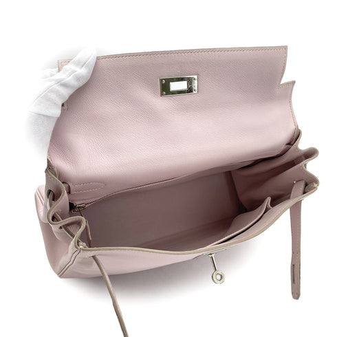 HERMES KELLY 28 RETOURNE ROSE DRAGEE VEAU SWIFT HAND SHOULDER BAG □K SHW 90295733 - PURPOSE