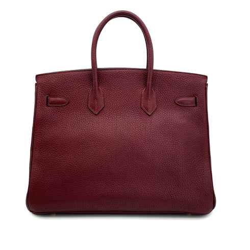 HERMES BIRKIN 35 ROUGE H TOGO HAND BAG □H GHW 90295737 - PURPOSE