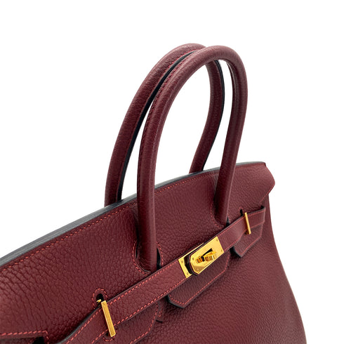 HERMES BIRKIN 35 ROUGE H TOGO HAND BAG □H GHW 90295737 - PURPOSE