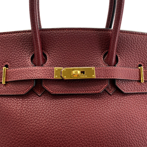 HERMES BIRKIN 35 ROUGE H TOGO HAND BAG □H GHW 90295737 - PURPOSE