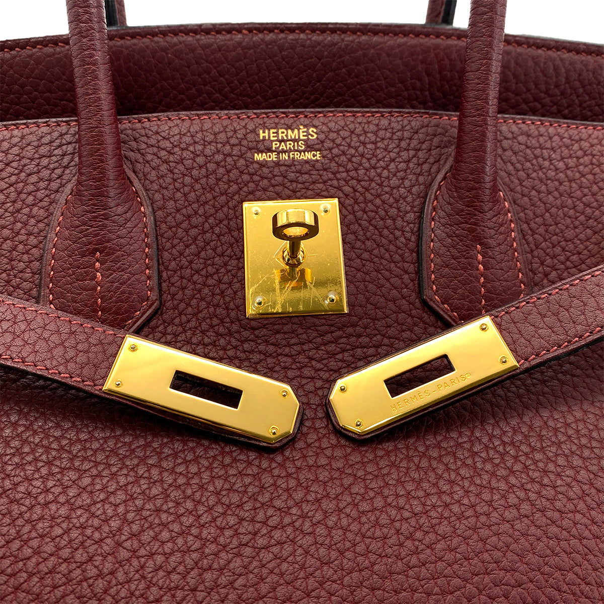 HERMES BIRKIN 35 ROUGE H TOGO HAND BAG □H GHW 90295737