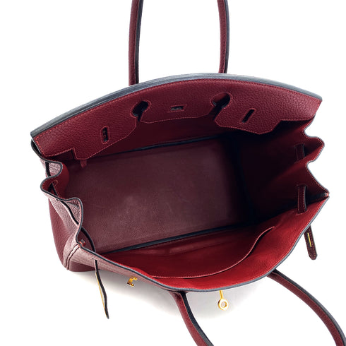 HERMES BIRKIN 35 ROUGE H TOGO HAND BAG □H GHW 90295737 - PURPOSE
