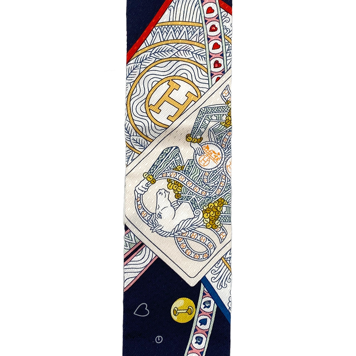 HERMES TWILLY DAME DE COEUR SCARF MULTICOLOR SILK 90295742