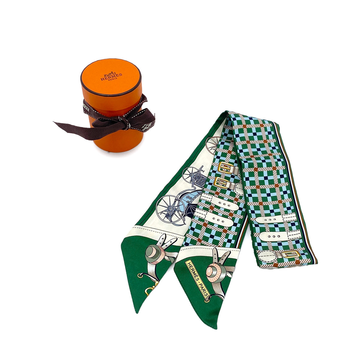 HERMES TWILLY LES VOITURES NOUVELLES SCARF MULTICOLOR SILK 90295744