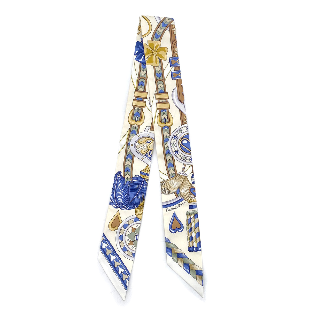 HERMES TWILLY HARNAIS DE COEUR SCARF MULTICOLOR SILK 90295745