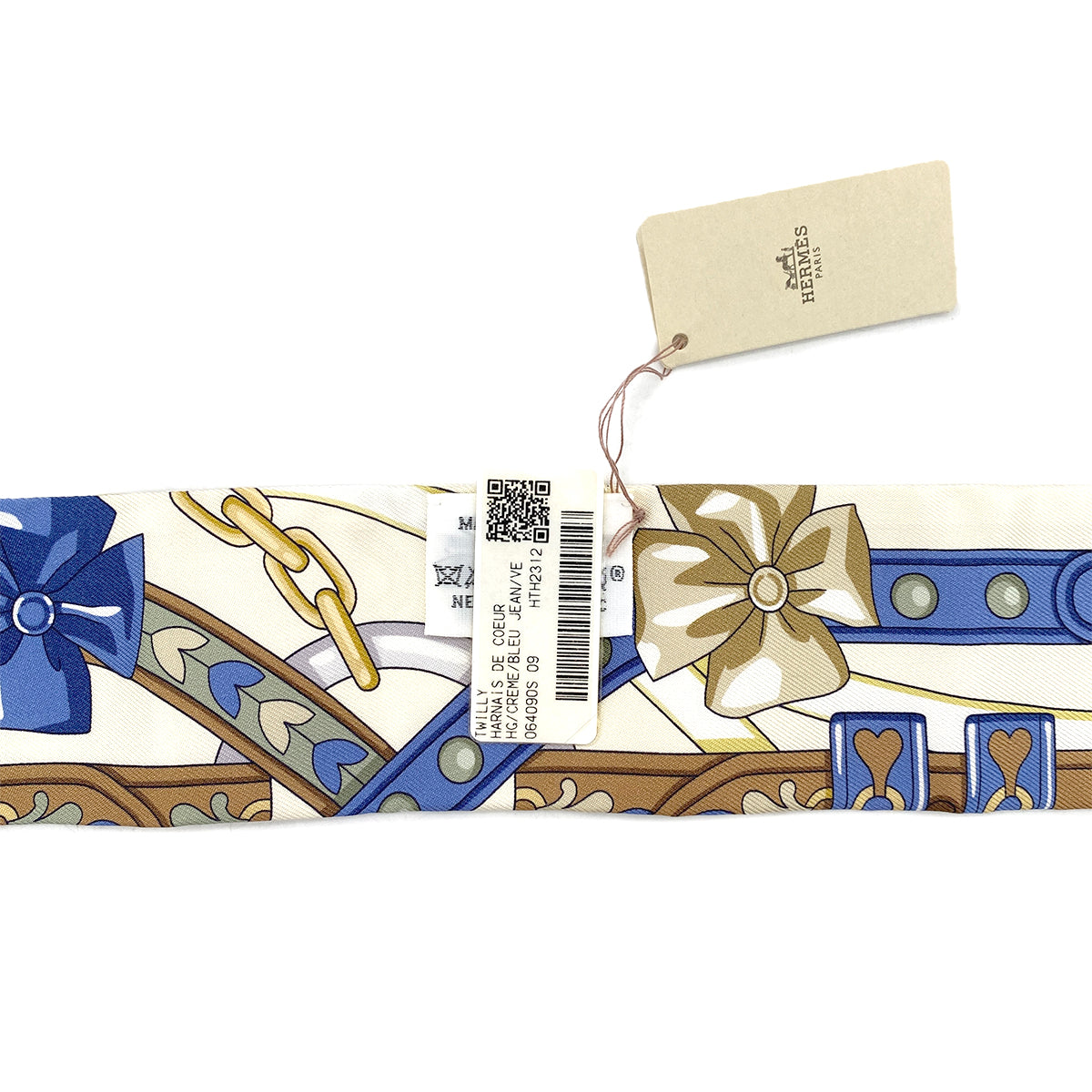 HERMES TWILLY HARNAIS DE COEUR SCARF MULTICOLOR SILK 90295745