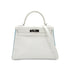 HERMES KELLY 28 RETOURNE WHITE BLEU JEAN VEAU EPSOM HAND SHOULDER BAG □I SHW 90295747 - PURPOSE