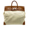 HERMES HAUT A COURROIES 45 FAUVE VEAU BARENIA CRINOLINE HAND BAG □B 90295749 - PURPOSE