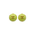 CHANEL VINTAGE EARRINGS COCOMARK ROUND LIGHT GREEN GOLD ACCESSORY 96C 90295750