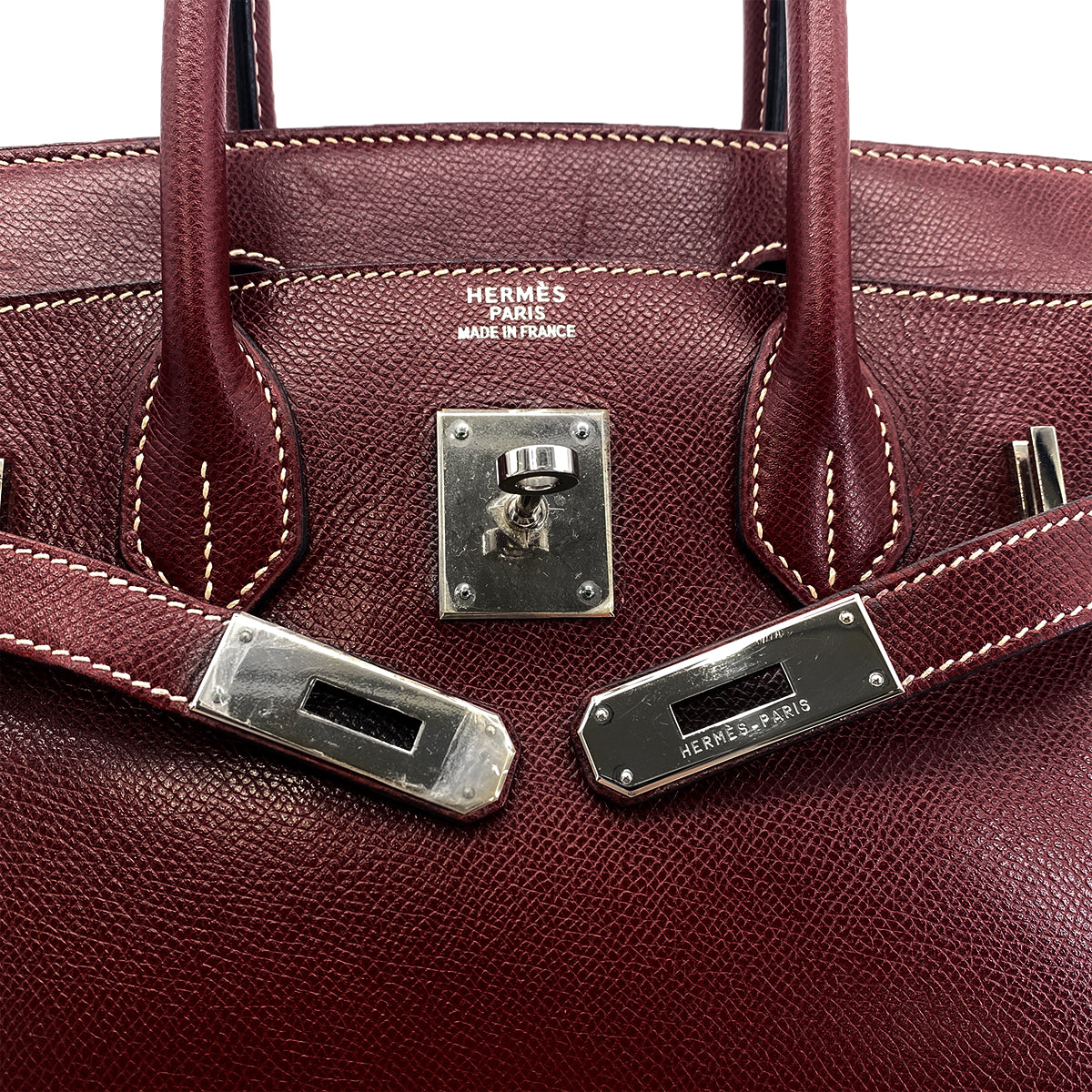 HERMES BIRKIN 30 ROUGE H LISSE HAND BAG □E SHW 90295751