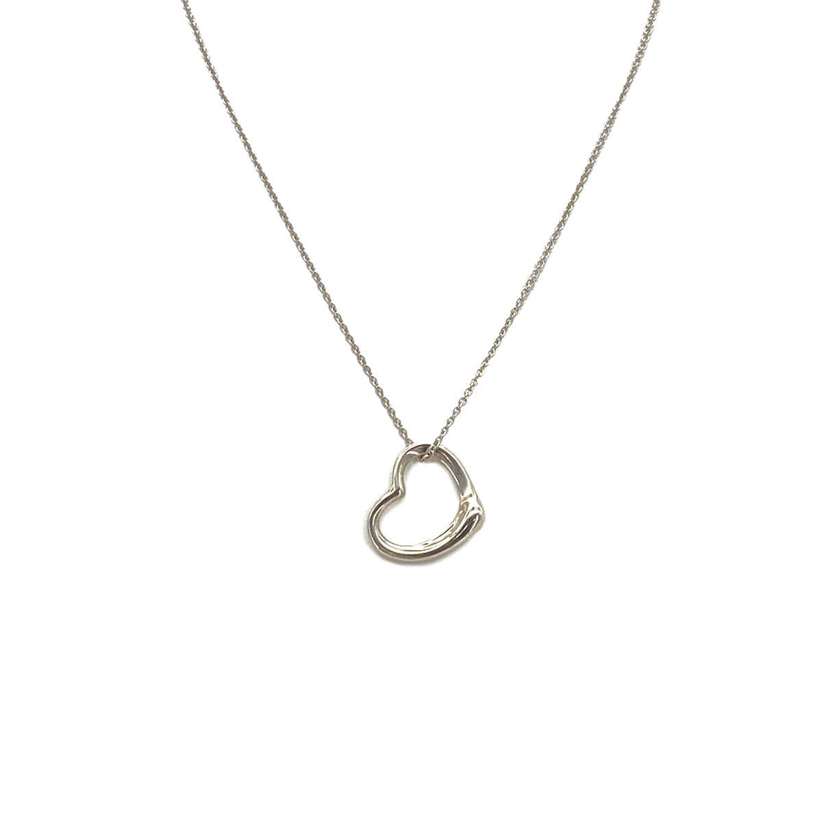 TIFFANY&CO. NECKLACE OPEN HEART 22MM SILVER925 ACCESSORY 90295758