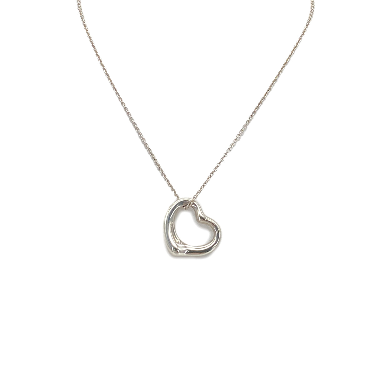TIFFANY&CO. NECKLACE OPEN HEART 22MM SILVER925 ACCESSORY 90295760