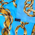 CHANEL VINTAGE SCARF COCOMARK CHAIN PATERN LIGHT BLUE YELLOW SILK 90295820 - PURPOSE