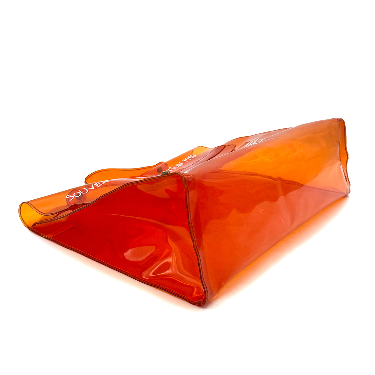 HERMES VINYL KELLY SOUVENIRDEL' EXPOSITION 1998 ORANGE VINYL HAND BAG 90295822