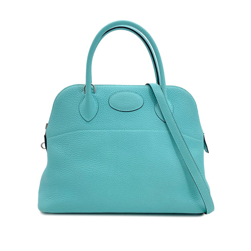 HERMES BOLIDE 31 BLEU SAINT CYR TAURILLON CLEMENCE HAND SHOULDER BAG T SHW 90295824 - PURPOSE