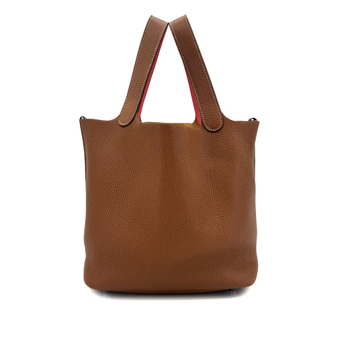 HERMES PICOTIN LOCK MM ECLAT GOLD ROSE AZALEE TAURILLON CLEMENCE HAND BAG C SHW 90295825 - PURPOSE