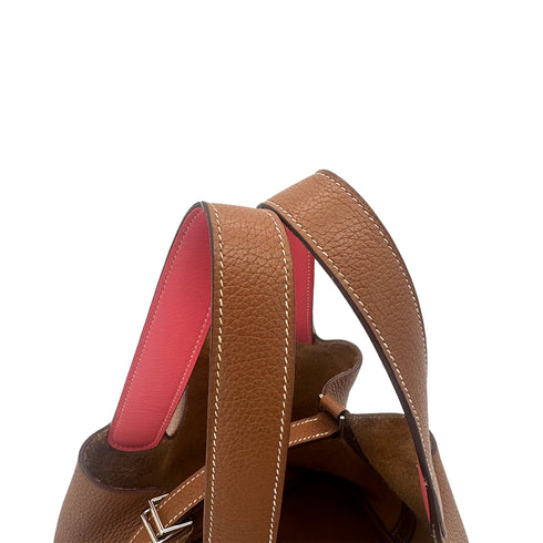 HERMES PICOTIN LOCK MM ECLAT GOLD ROSE AZALEE TAURILLON CLEMENCE HAND BAG C SHW 90295825 - PURPOSE