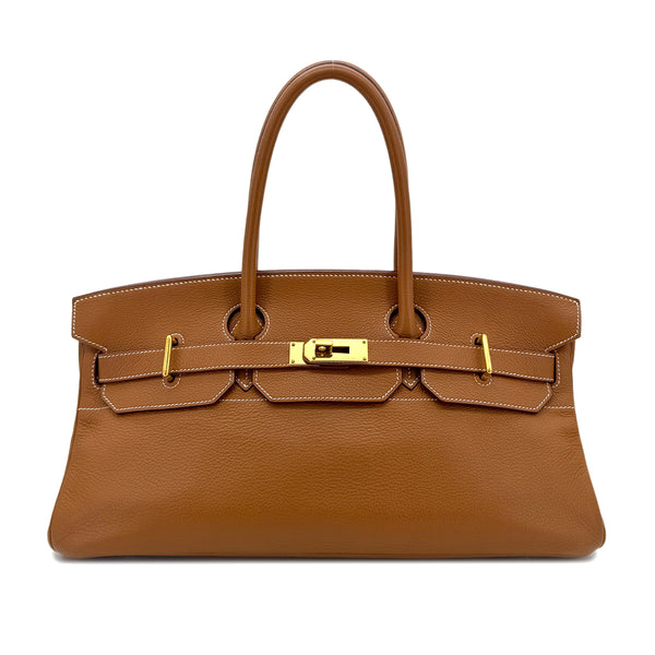 HERMES SHOULDER BIRKIN 42 GOLD TAURILLON CLEMENCE HAND BAG □K GHW 90295827 - PURPOSE