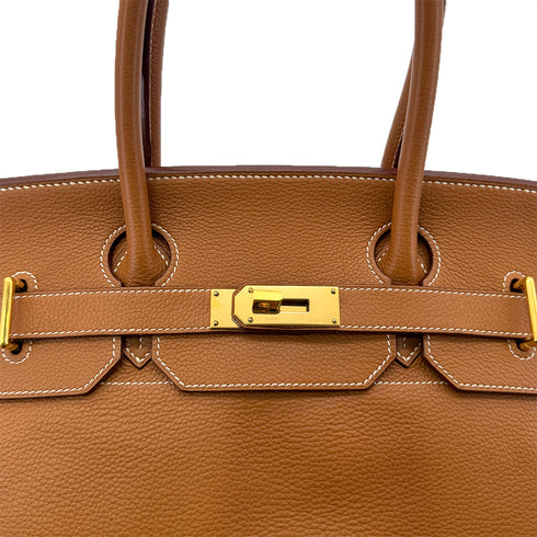 HERMES SHOULDER BIRKIN 42 GOLD TAURILLON CLEMENCE HAND BAG □K GHW 90295827