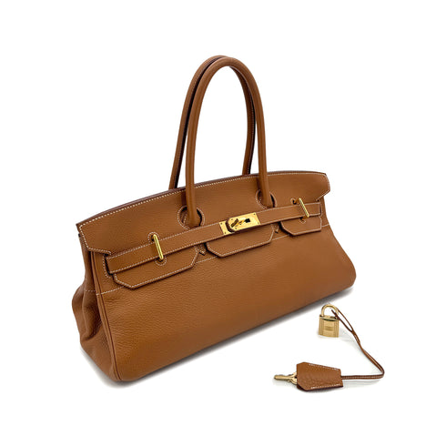 HERMES SHOULDER BIRKIN 42 GOLD TAURILLON CLEMENCE HAND BAG □K GHW 90295827