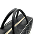 CHANEL VINTAGE MATELASSE LOGO BOSTON HAND BAG BLACK WHITE LEATHER 90295830 - PURPOSE