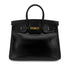 HERMES BIRKIN 35 BLACK BOXCALF HAND BAG □F GHW 90295831 - PURPOSE