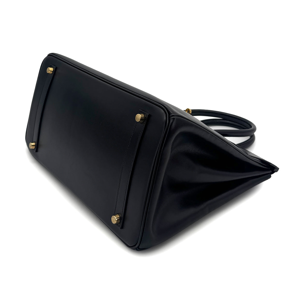 HERMES BIRKIN 35 BLACK BOXCALF HAND BAG □F GHW 90295831