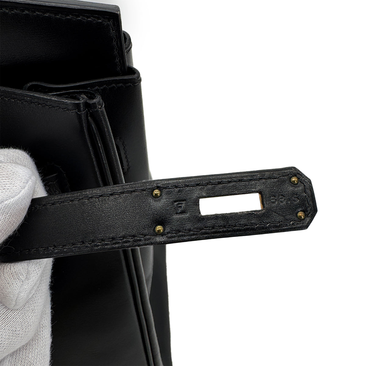 HERMES BIRKIN 35 BLACK BOXCALF HAND BAG □F GHW 90295831