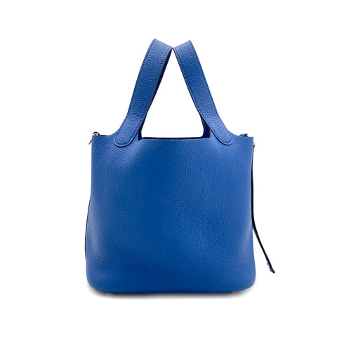 HERMES PICOTIN LOCK PM BLUE FRANCE TAURILLON MAURICE HAND BAG Z GHW 90295832 - PURPOSE
