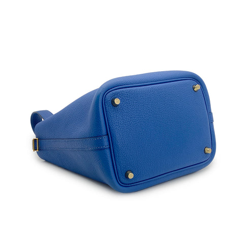 HERMES PICOTIN LOCK PM BLUE FRANCE TAURILLON MAURICE HAND BAG Z GHW 90295832 - PURPOSE
